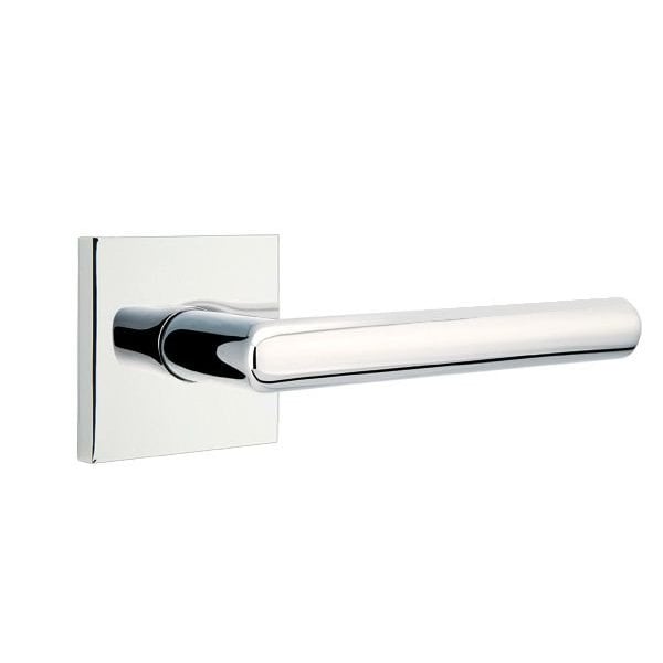 Emtek Stuttgart Lever Left Hand 2-3/8 in Backset Privacy w/Square Rose for 1-1/4 in to 2 in Door 5210STUUS26LH - main
